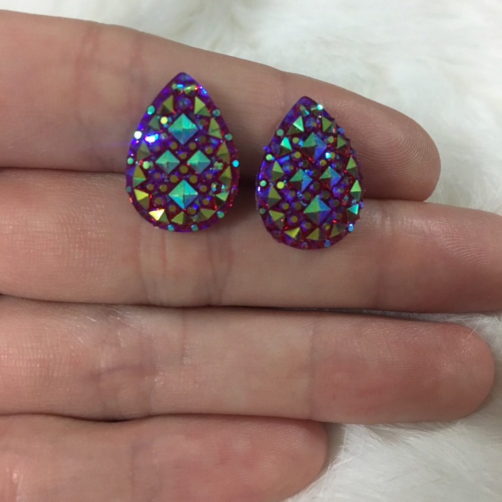 🌺3 for $15 handmade Druzzy earrings - Picture 2 of 2