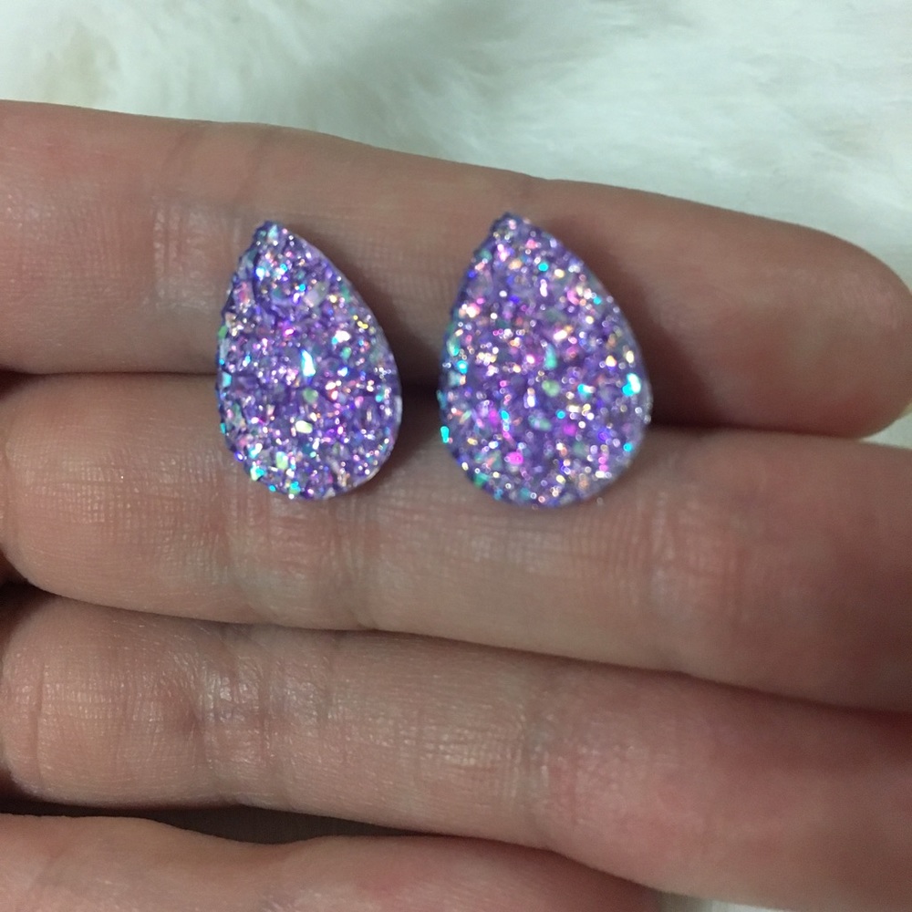 🌺3 for $12 handmade Druzzy earrings - Picture 2 of 2