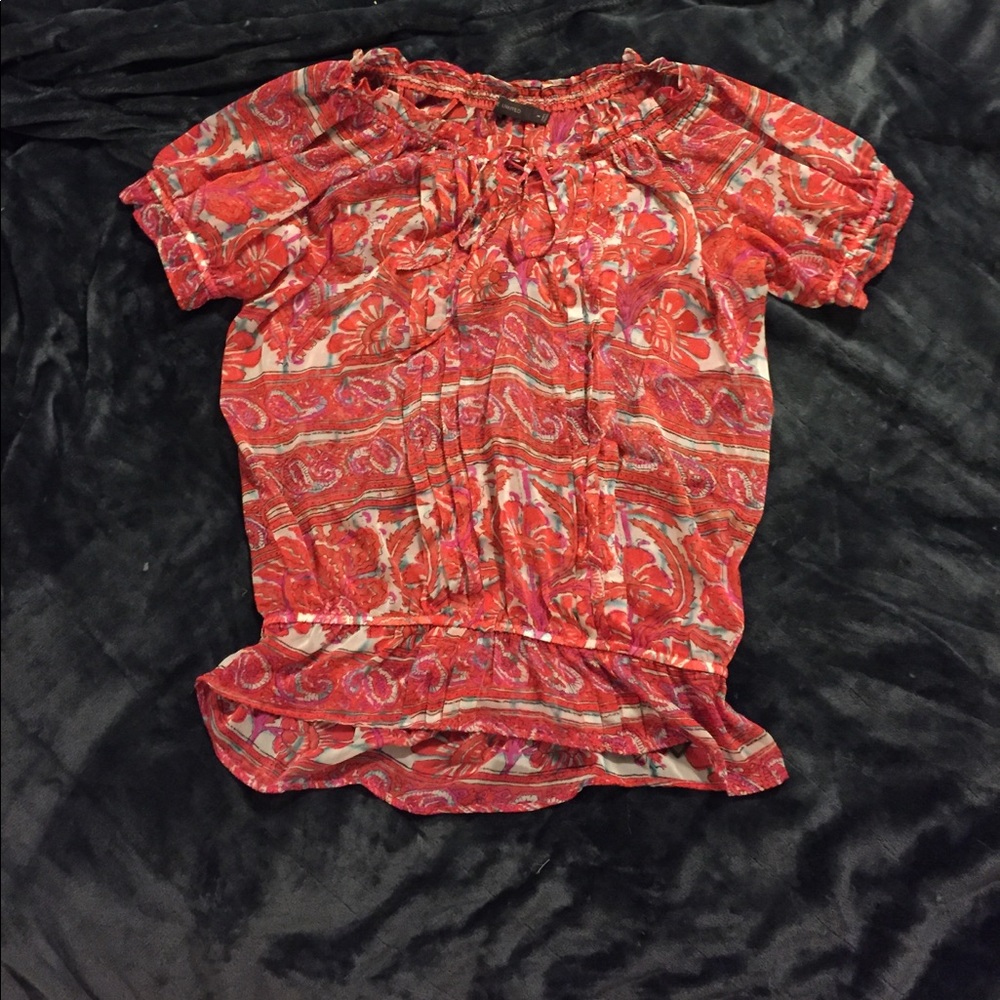 The Limited Sheer Peasant Top