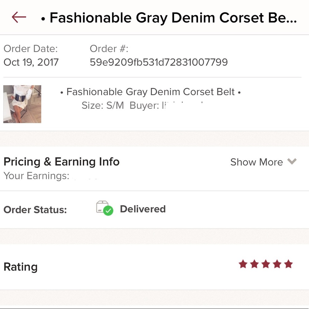 LAST 1 • Fashionable Gray Denim Corset Belt • - Picture 7 of 7