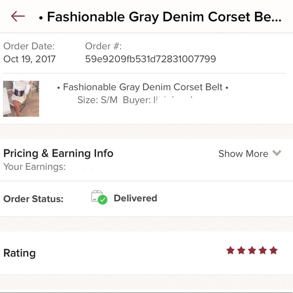 LAST 1 • Fashionable Gray Denim Corset Belt • - Picture 7 of 7