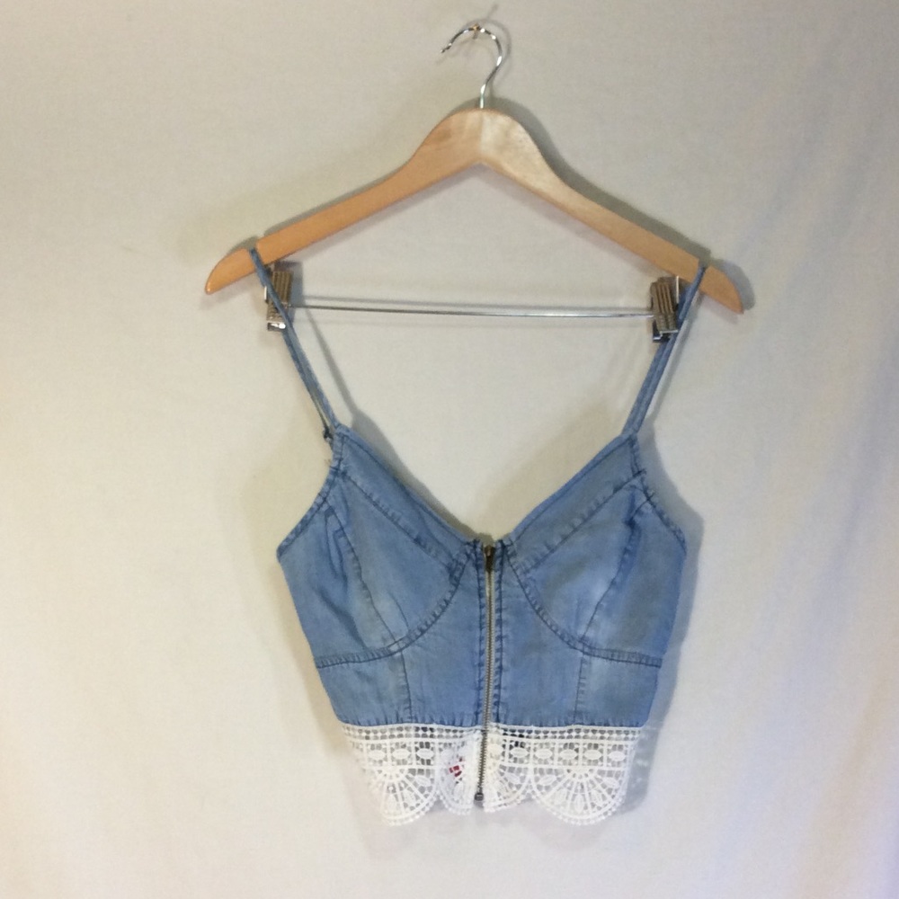Chambray Crop Top