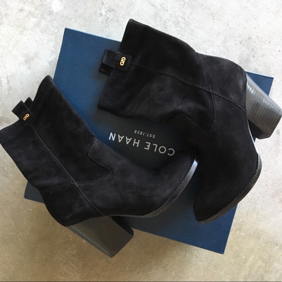 NWB Cole Haan Nightingale Suede Bootie Boots - Picture 5 of 8