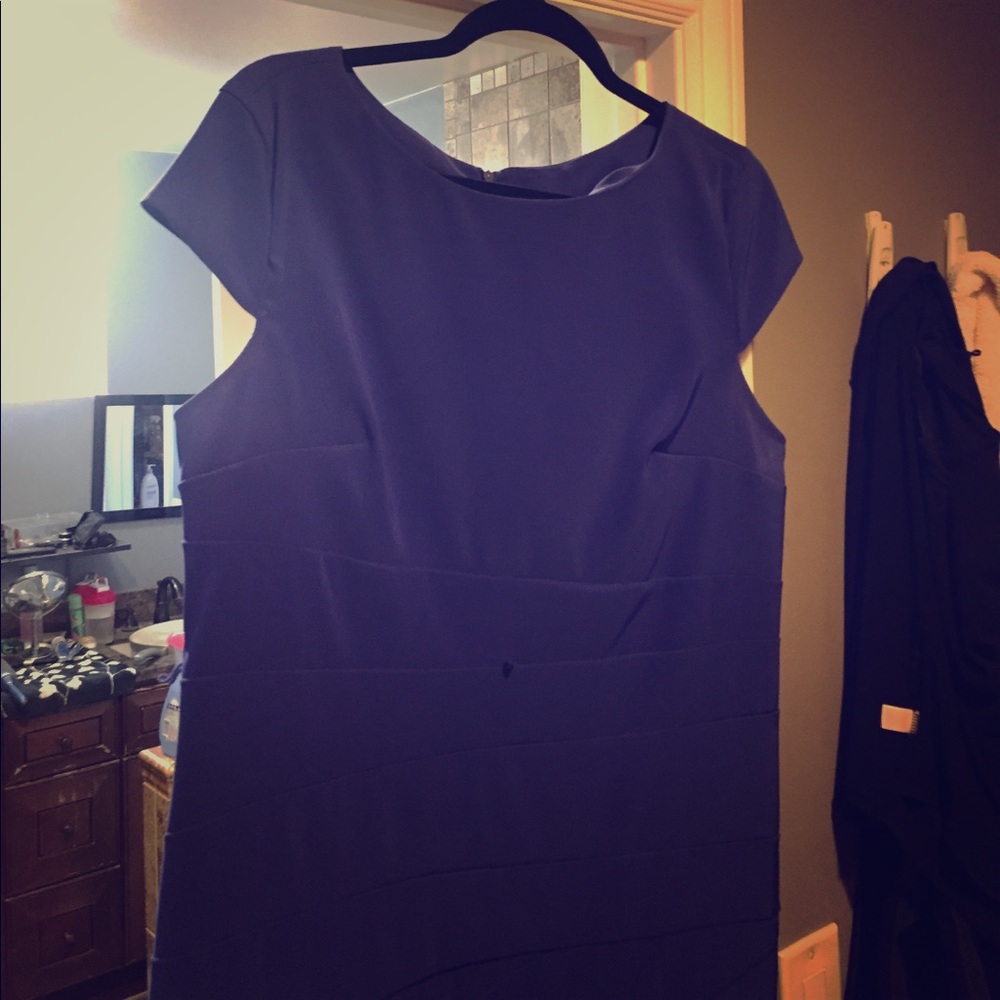 Blue cocktail dress bondage style