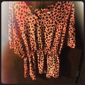 leopard printed blouse