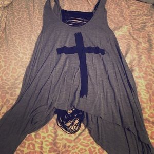 Flowing cross tank top!
