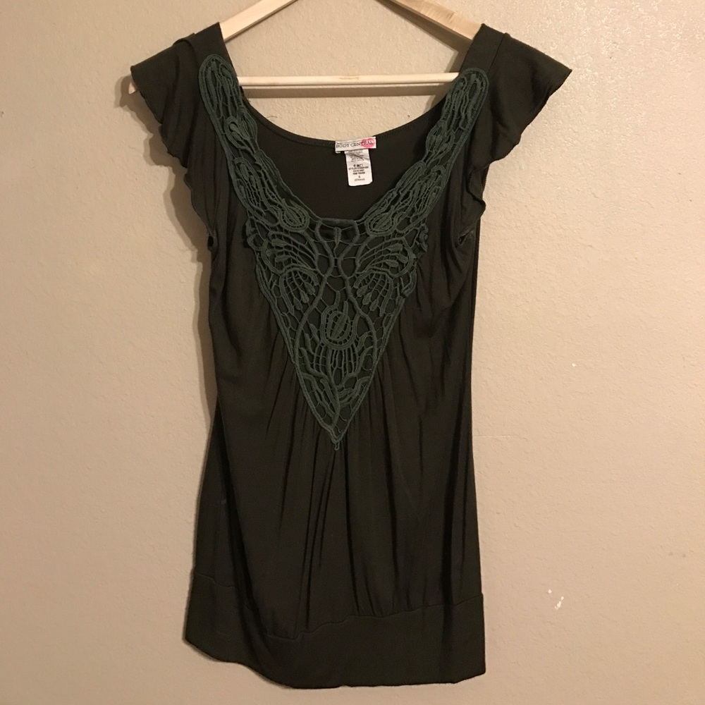 Olive Detailed Dressy Shirt!