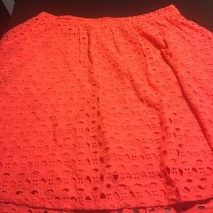 JS Orange Eyelet Skirt