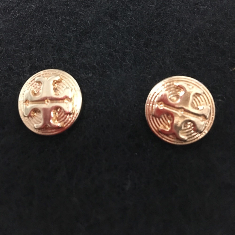 💐💐Tory Burch Golden Livia Stud Earrings 💐💐 - Picture 2 of 3