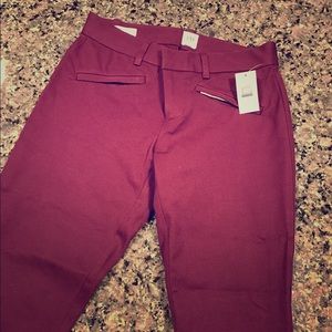 NWT GAP Bi-Stretch Skinny Ankle Pants (Fuschia) 0P