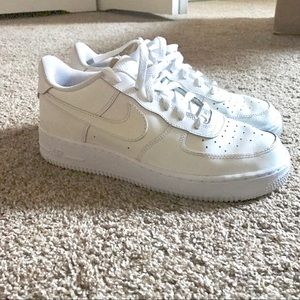 White Nike Air Force 1 - Boys 7 - Worn Once