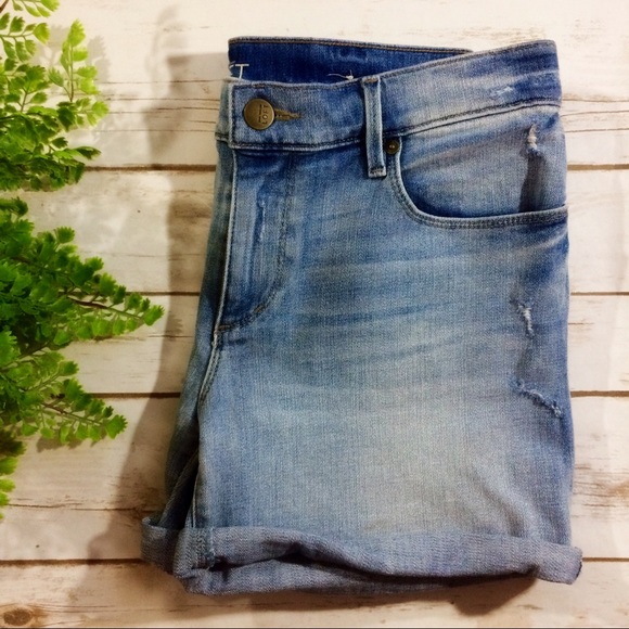LOFT Pants - Ann Taylor Loft Distressed Denim Cuff Shorts