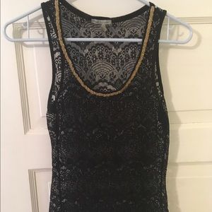 Black lace tank top