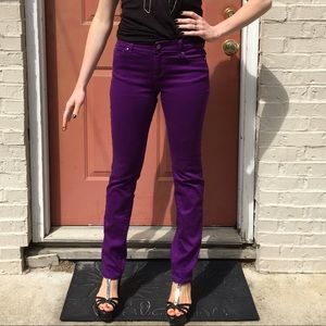 Vibrant purple skinny jeans!