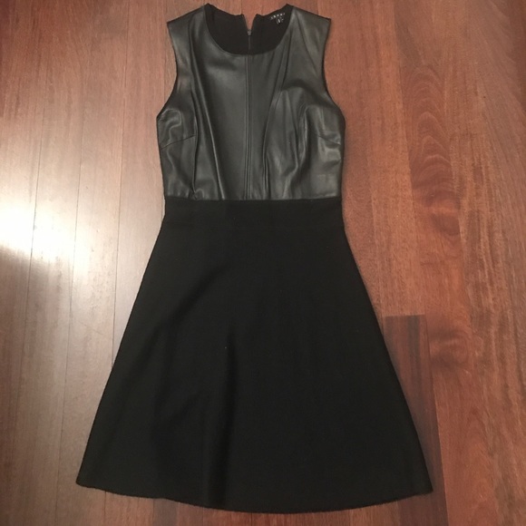 Theory Dresses & Skirts - Theory Leather Combo Dress