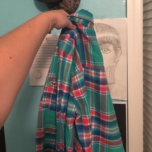 Hollister aqua flannel
