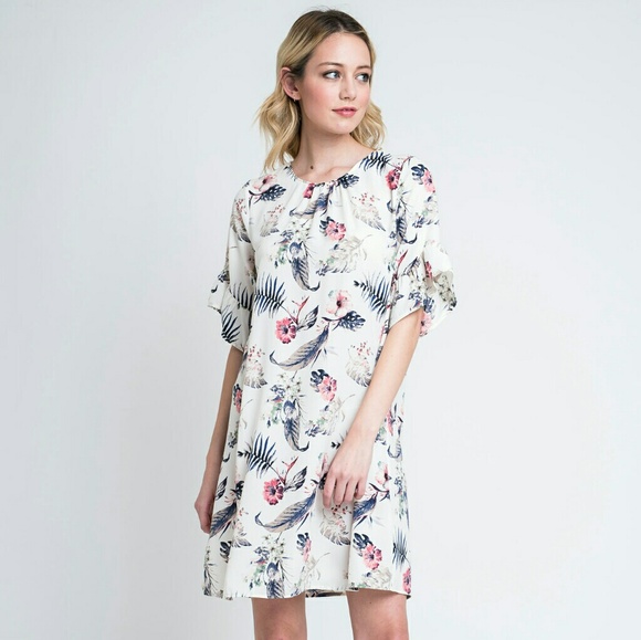 Sarah Flower Dress Large - Picture 1 of 4