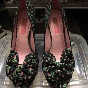 Betsey Johnson peep toe stilettos