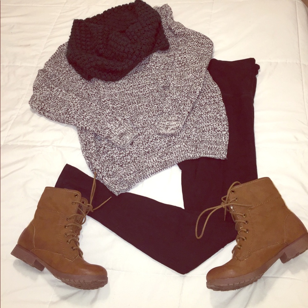 Cute, brown, combat boots!