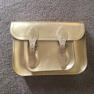 11" metallic Gold Cambridge Satchel