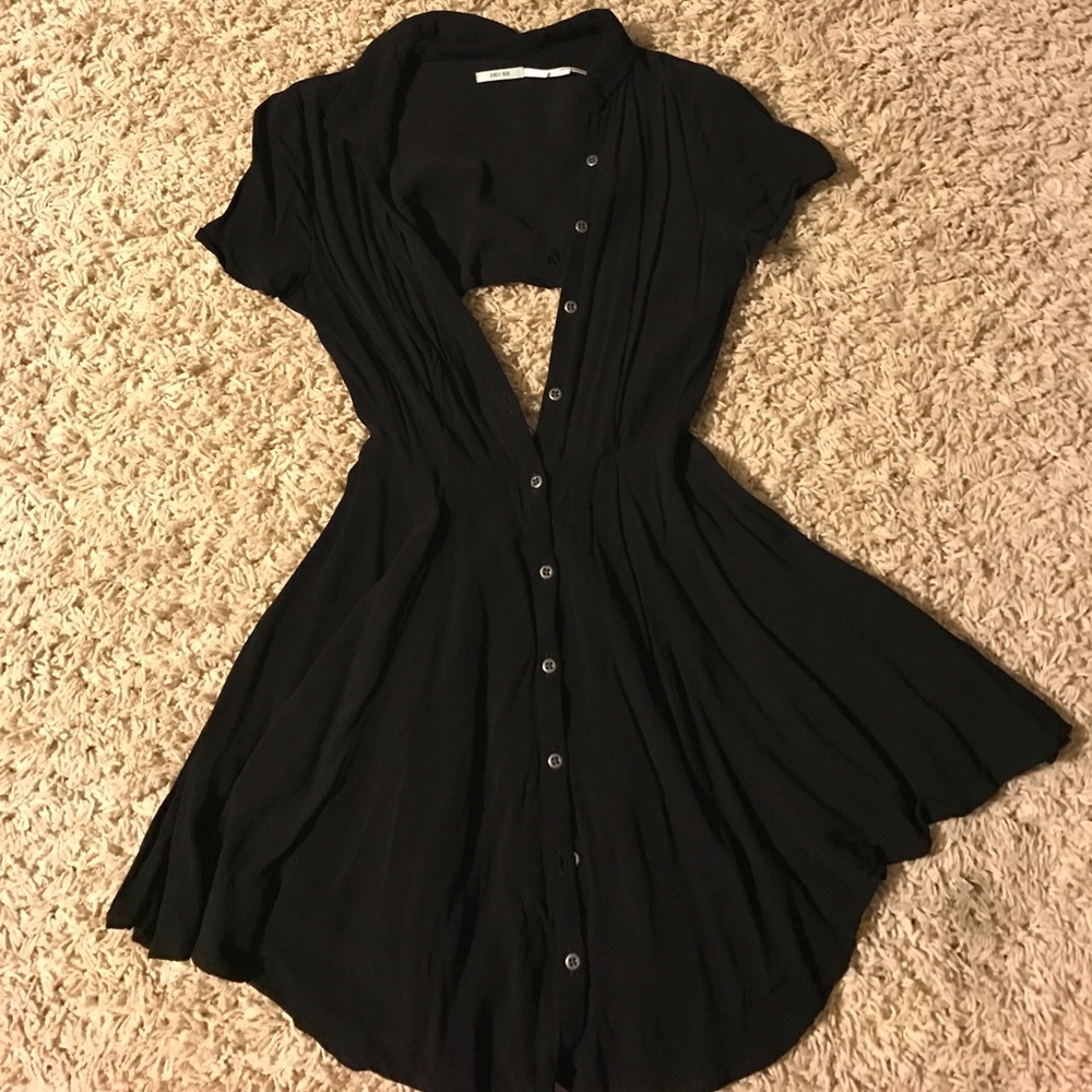 Kimchi blue black button up dress