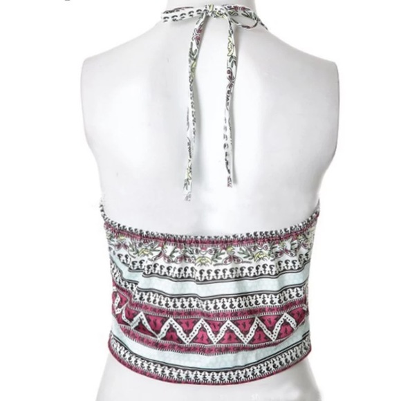 Boho Crop Halter Tank Top - Picture 3 of 7