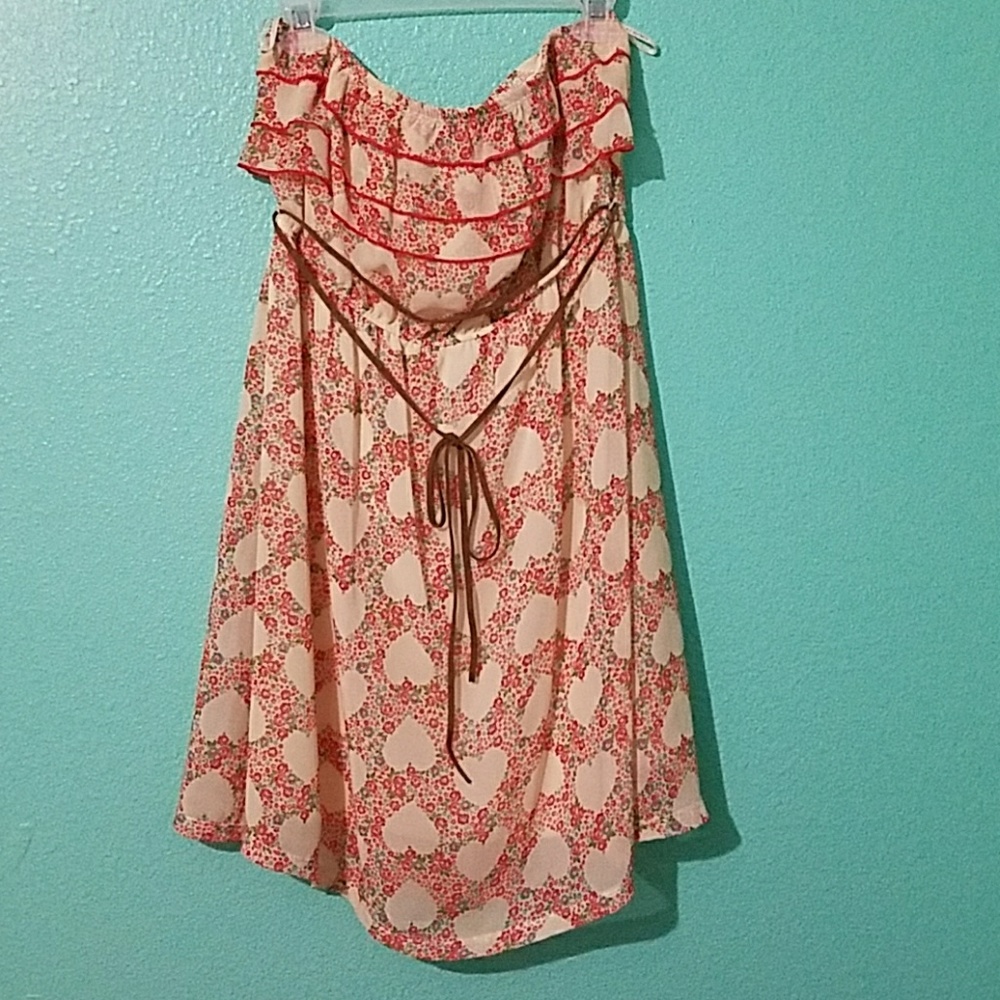 Sleeveless Floral Mid Knee Dress