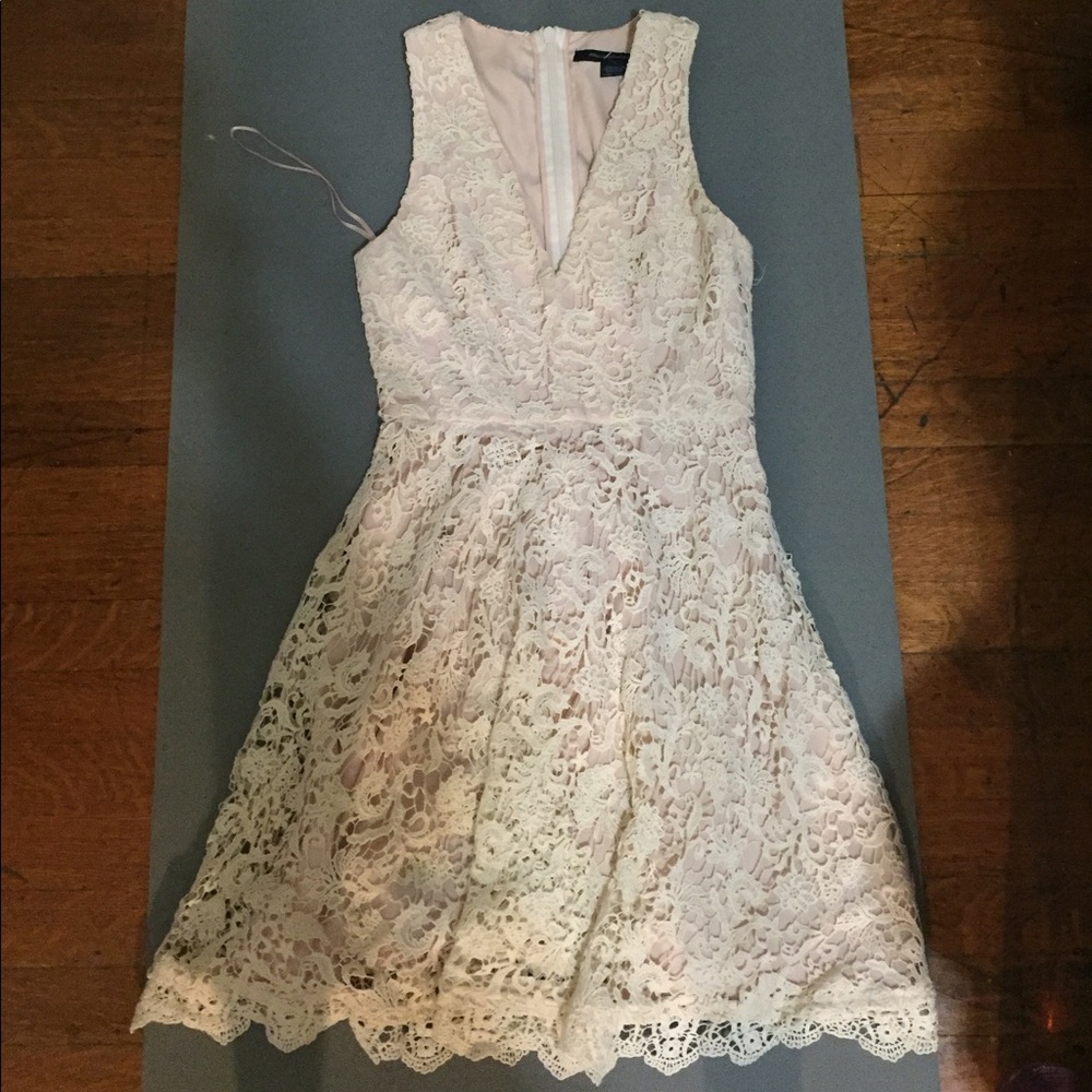 French connection pink lace dress
