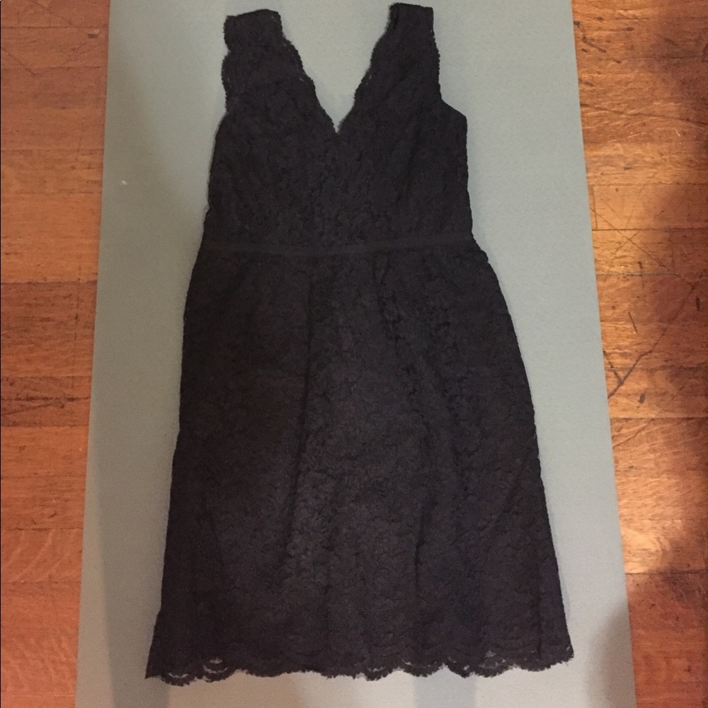 Loft black lace dress