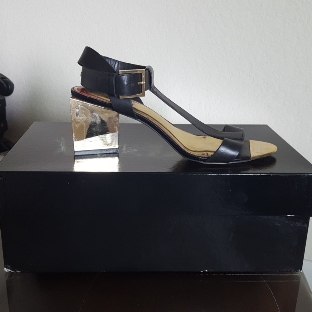 Ted Baker Black leather strapped sandals