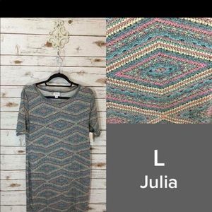 NWT Lularoe large Julia tshirt dress