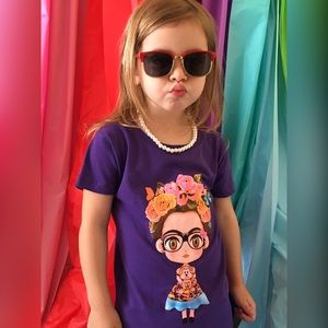 Little Girl Frida Kahlo Graphic Tee