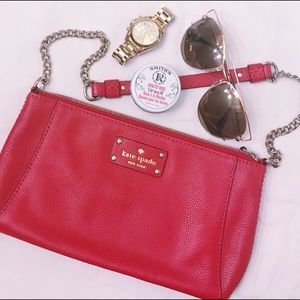 KATE SPADE Red Leather Bag/Clutch