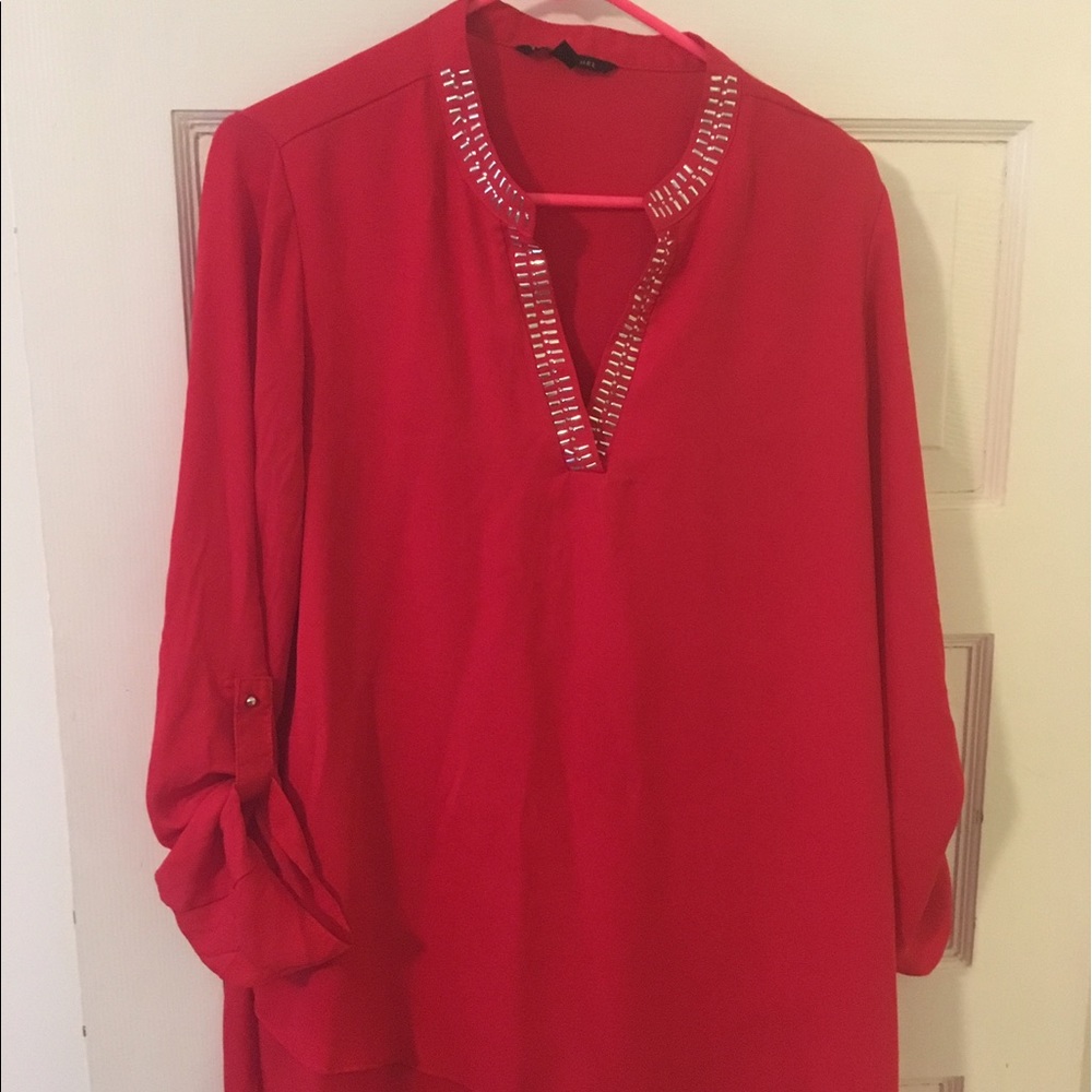 Red blouse