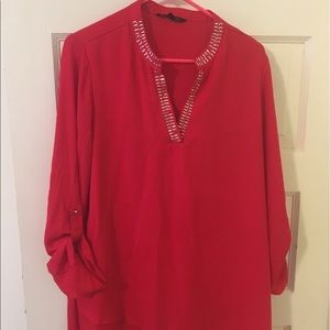 Red blouse