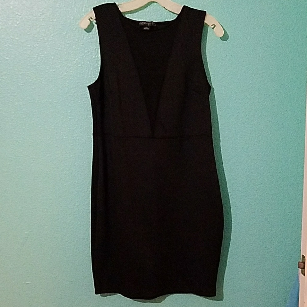 Black Sexy Chest See Through Dress