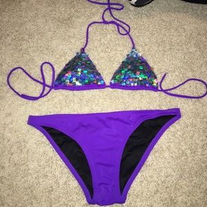 Purple Sequined VS Bikini