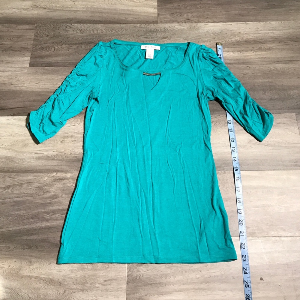 White House Black Market Teal Blouse XXS