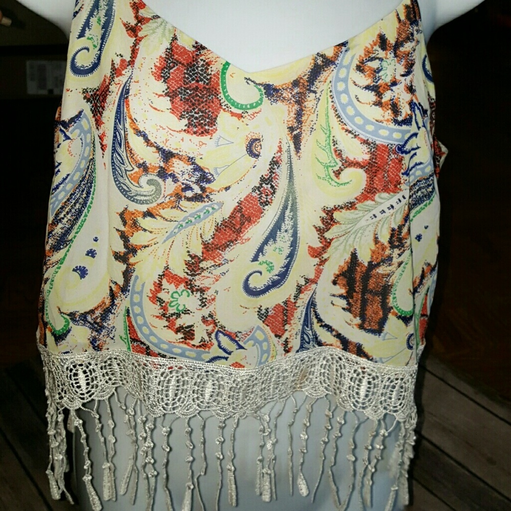 JEALOUS TOMATO MULTI-COLORED FLORAL MIDRIFF CAMI