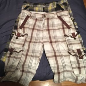 2 pair Carbon brand by Arizona cargo shorts