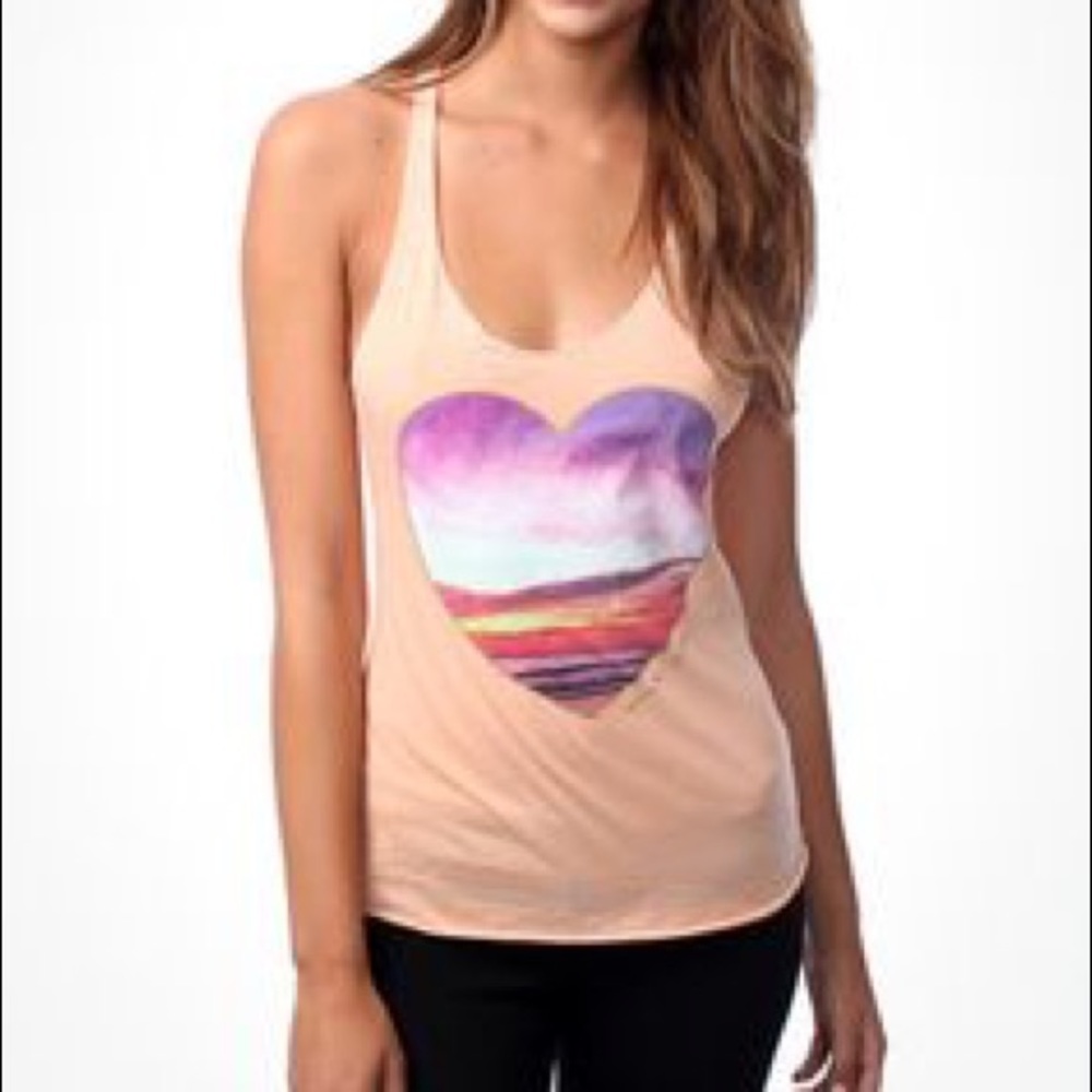 Spiritual Gangster Heart Sunset Tank