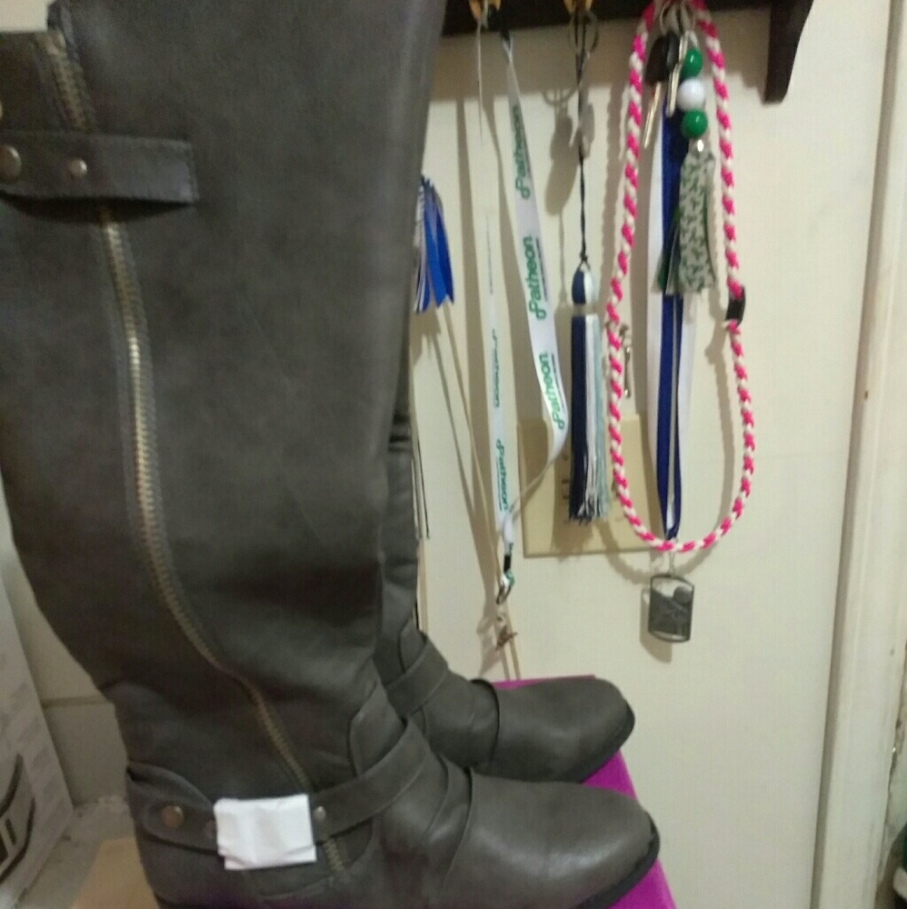 New Gray Riding Boots