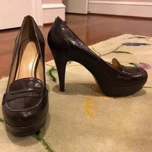 Nine West Croc Loafer Pumps