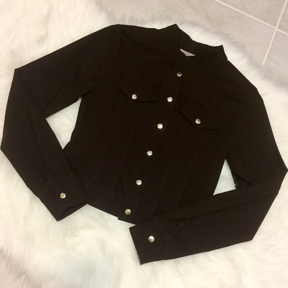 Thin Brown Botton-Down Jacket, size XS/S