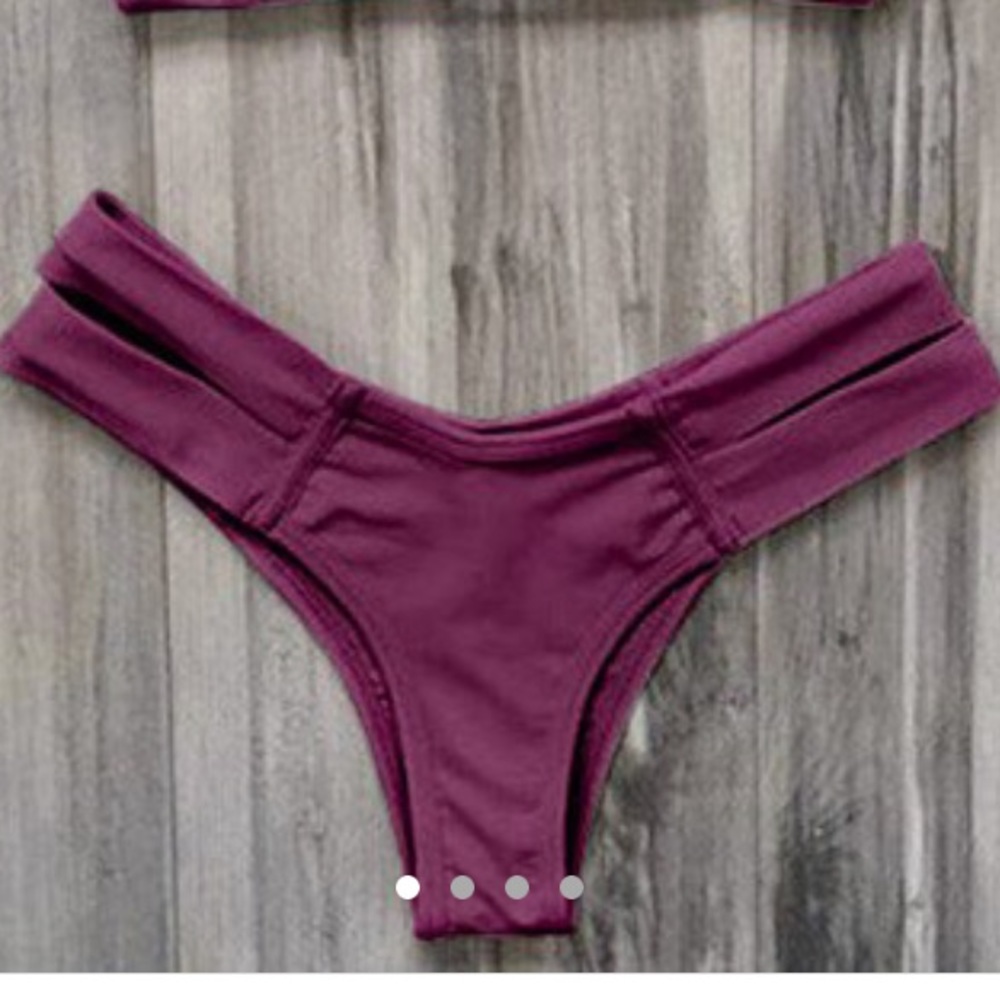 Burgundy bikini bottom ZAFUL