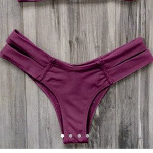 Burgundy bikini bottom ZAFUL