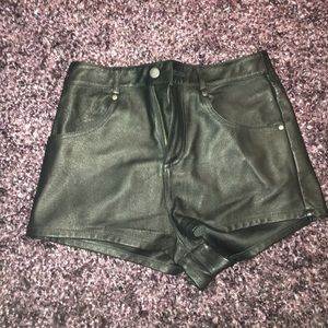 BDG leather shorts
