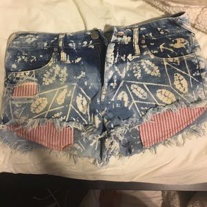 Denim shorts