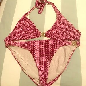 Tory Burch Purple Print Bathing Suit