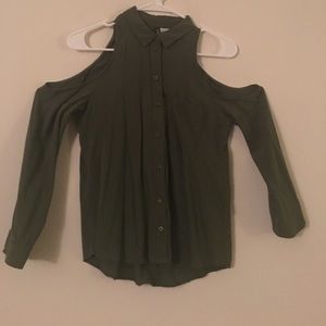 Army green blouse
